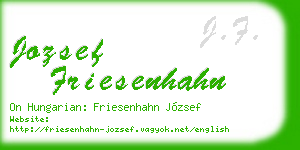 jozsef friesenhahn business card